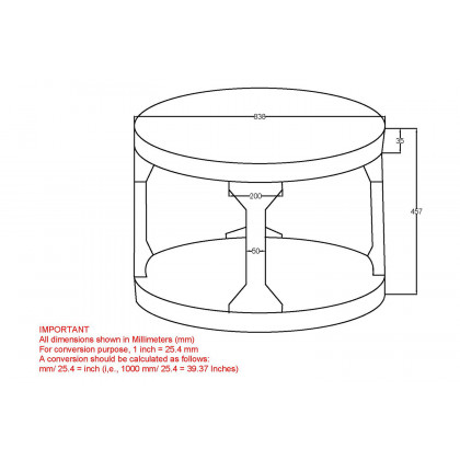 Worldwide Avni Round Coffee Table - Distressed Gray