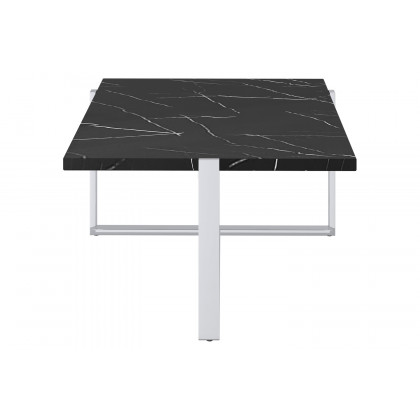 Worldwide Veno Rectangular Coffee Table - Black/Silver
