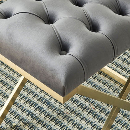 Worldwide Rada Bench - Gray/Brushed Gold