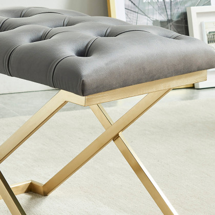 Worldwide Rada Bench - Gray/Brushed Gold
