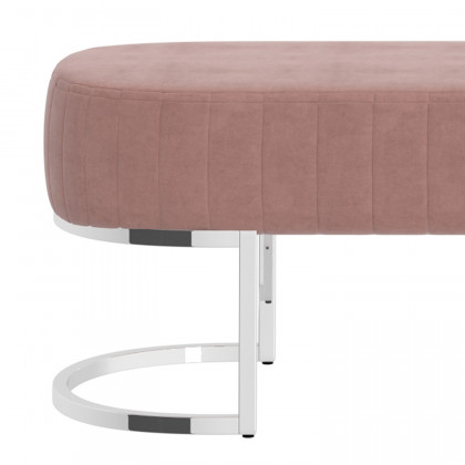 Worldwide Zamora Bench - Dusty Rose/Silver