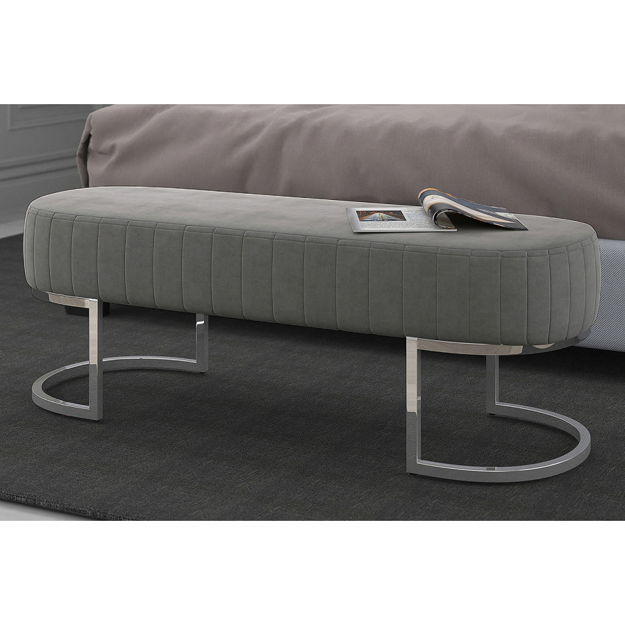 Worldwide Zamora Bench - Gray/Silver