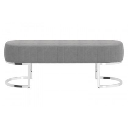 Worldwide Zamora Bench - Gray/Silver