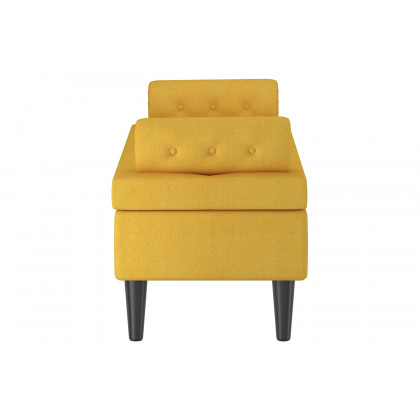 Worldwide Adith Rectangular Storage Ottoman - Mustard/Black