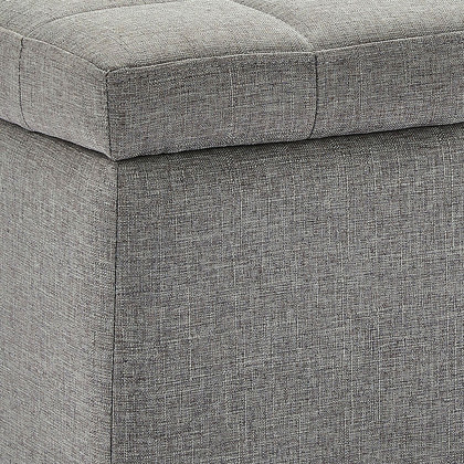 Worldwide - Lila Rectangular Storage Ottoman in Gray