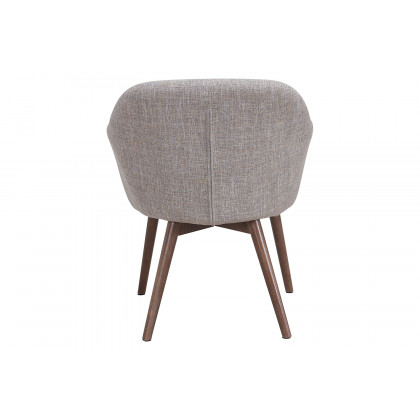 Worldwide Minto Accent/Dining Chair - Beige Blend/Walnut