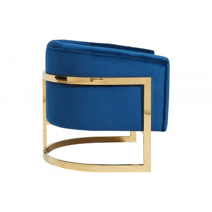 Worldwide Tarra Accent Chair - Blue/Gold