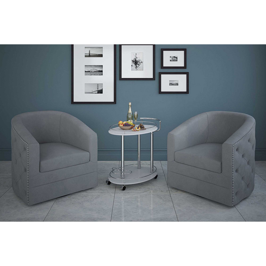 Worldwide Velci Accent Chair - Gray