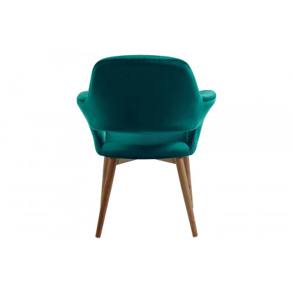 Worldwide Miranda Accent/Dining Chair - Green/Walnut