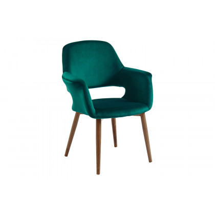 Worldwide Miranda Accent/Dining Chair - Green/Walnut