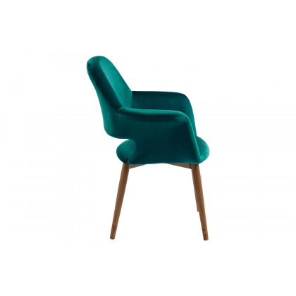 Worldwide Miranda Accent/Dining Chair - Green/Walnut
