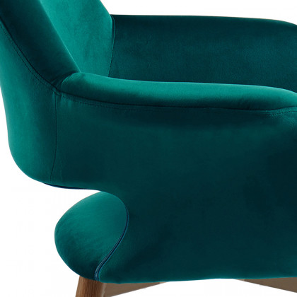 Worldwide Miranda Accent/Dining Chair - Green/Walnut