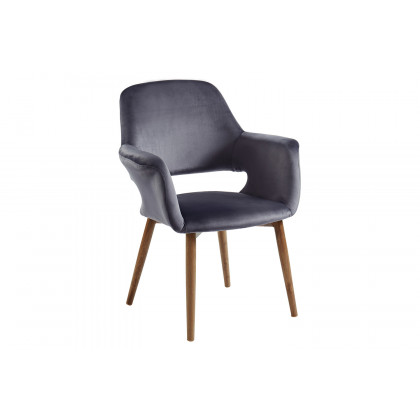 Worldwide Miranda Accent/Dining Chair - Gray/Walnut