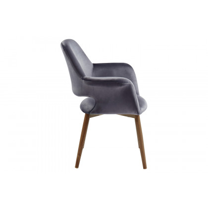 Worldwide Miranda Accent/Dining Chair - Gray/Walnut