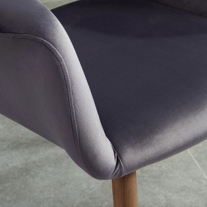 Worldwide Miranda Accent/Dining Chair - Gray/Walnut