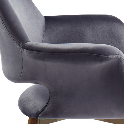 Worldwide Miranda Accent/Dining Chair - Gray/Walnut