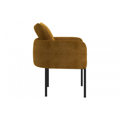Worldwide Petrie Accent Chair - Mustard/Black
