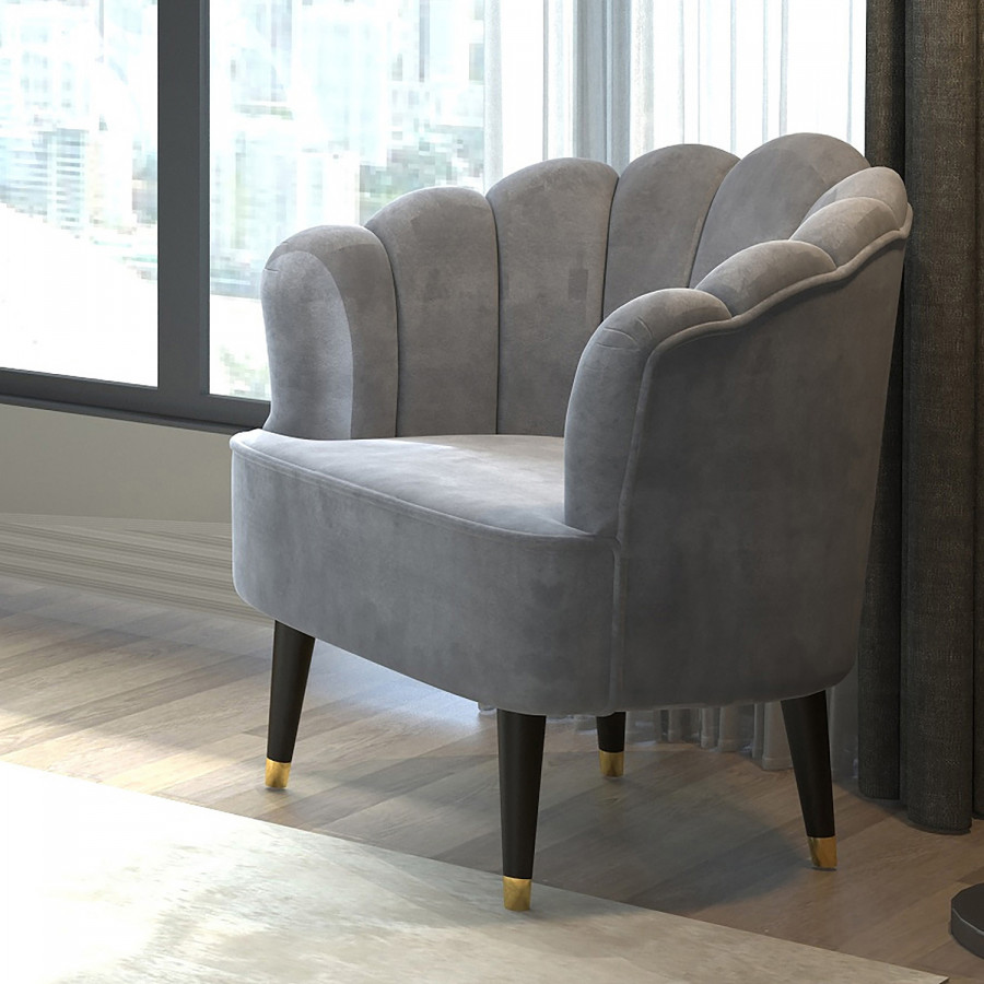 Worldwide Ezra Accent Chair - Gray