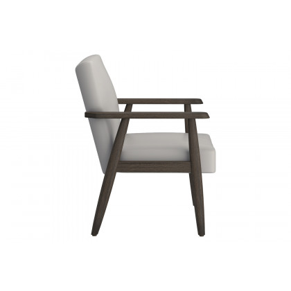 Worldwide Wilder Accent Chair - Gray-Beige/Weathered Brown