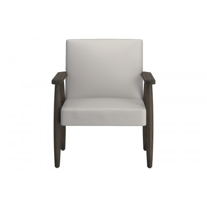 Worldwide Wilder Accent Chair - Gray-Beige/Weathered Brown
