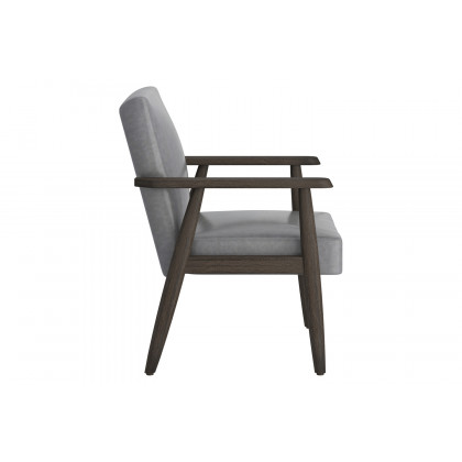 Worldwide Wilder Accent Chair - Gray/Weathered Brown