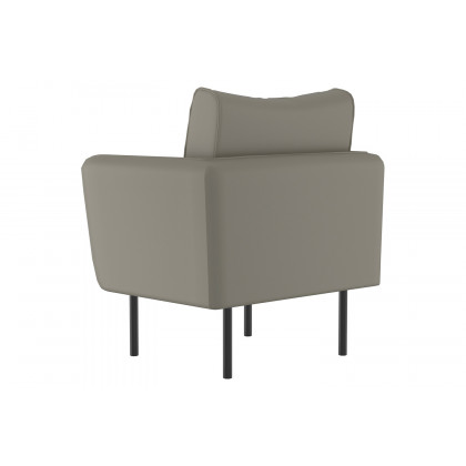 Worldwide Ryker Accent Chair - Gray-Beige/Black