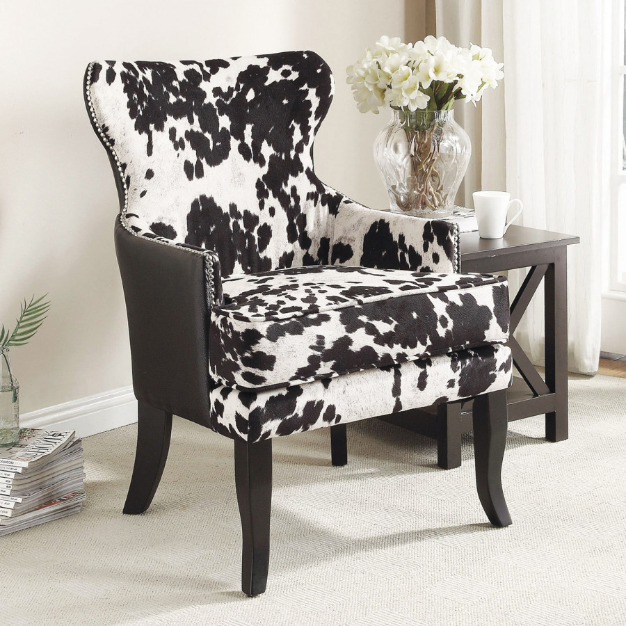 Worldwide Angus Accent Chair - Black/Coffee