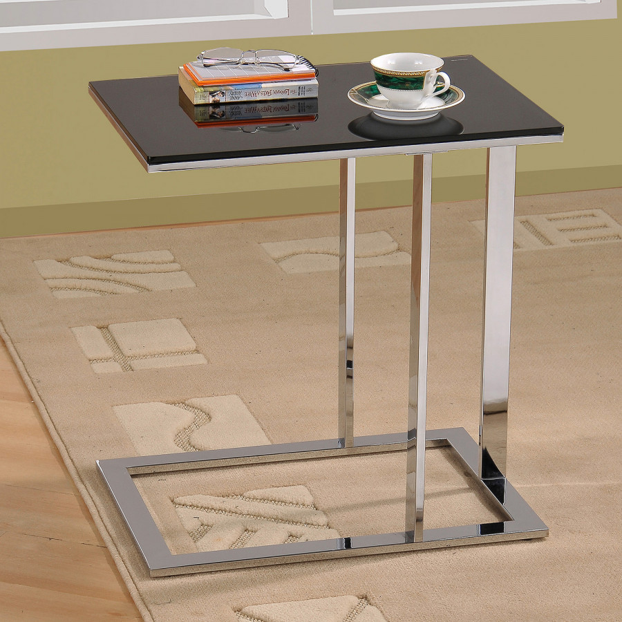 Worldwide - Mod Accent Table in Chrome/Black