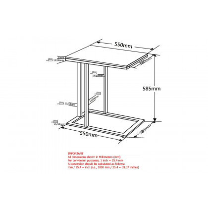 Worldwide - Mod Accent Table in Chrome/Black