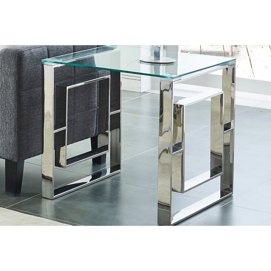 Worldwide Eros Accent Table - Silver