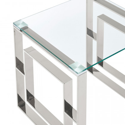Worldwide Eros Accent Table - Silver