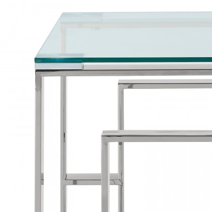 Worldwide Eros Accent Table - Silver