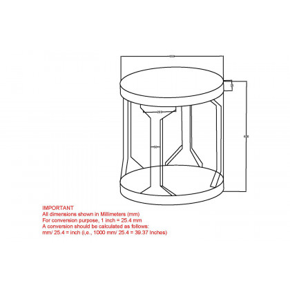 Worldwide Avni Round Accent Table - Distressed Natural