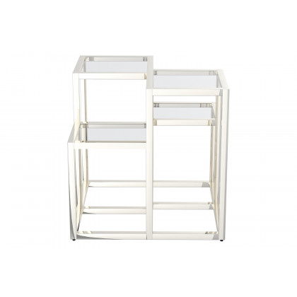 Worldwide Casini Multi-Tiered Accent Table - Silver