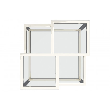 Worldwide Casini Multi-Tiered Accent Table - Silver