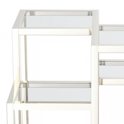 Worldwide Casini Multi-Tiered Accent Table - Silver