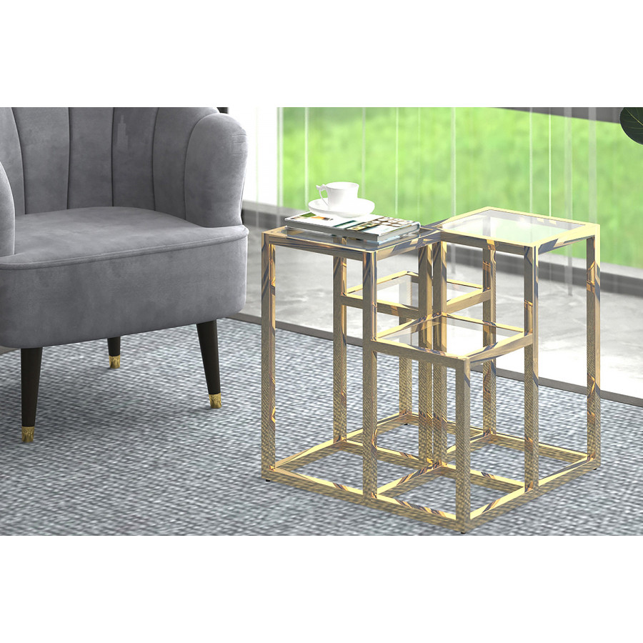 Worldwide - Casini Multi-Tiered Accent Table