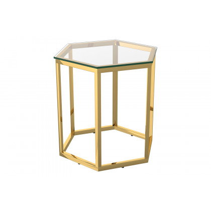 Worldwide Fleur Accent Table Set of 3 - Gold