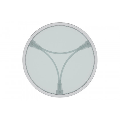 Worldwide - Strata Round Accent Table in Chrome