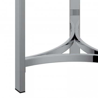 Worldwide - Strata Round Accent Table in Chrome