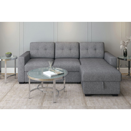 Worldwide - Strata Round Accent Table in Chrome