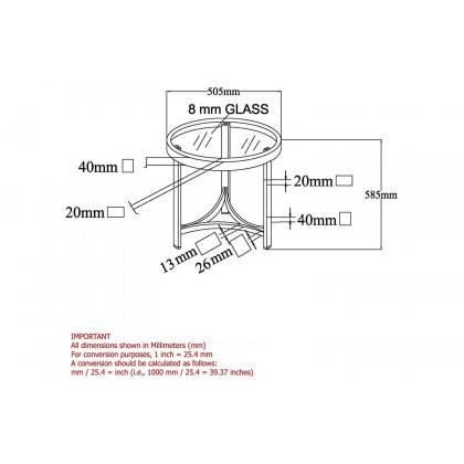 Worldwide - Strata Round Accent Table in Chrome