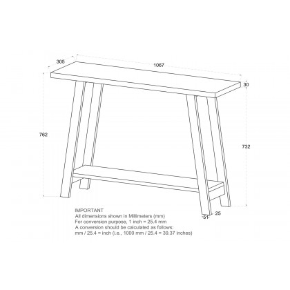 Worldwide Volsa Console Table - Reclaimed