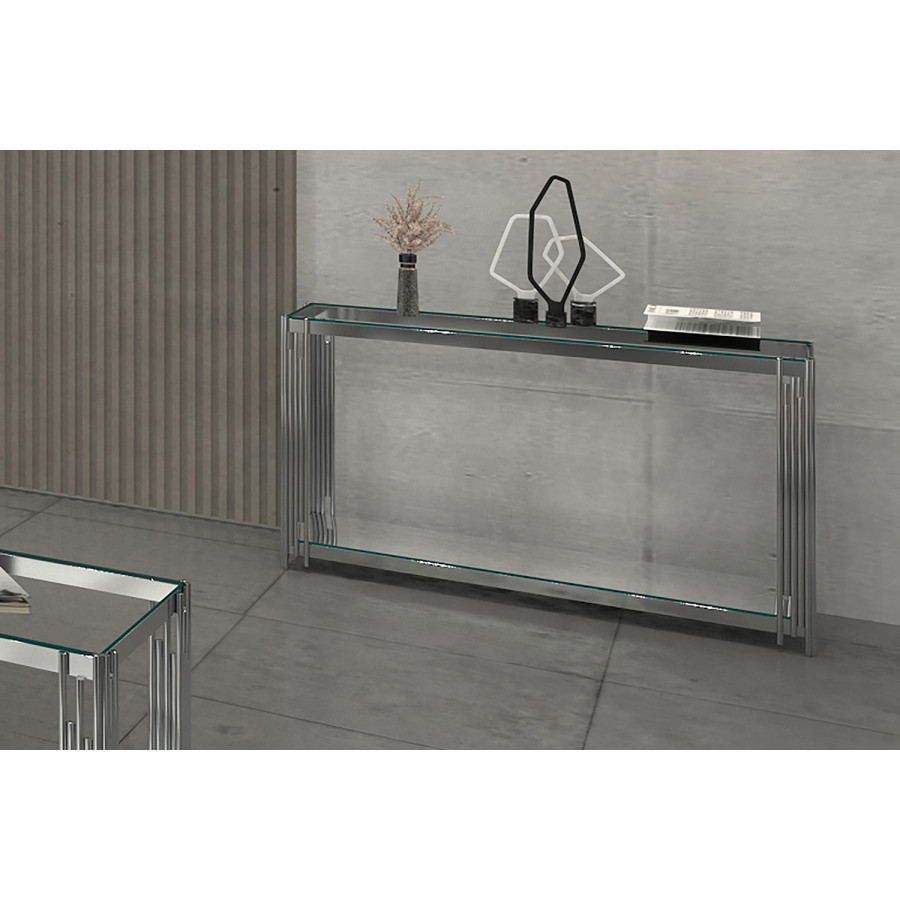 Worldwide Estrel Console Table - Silver