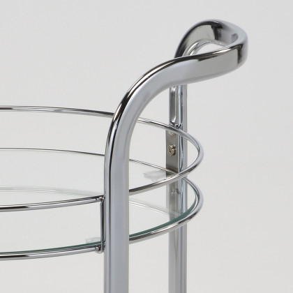 Worldwide - Neema 2-Tier Bar Cart in Chrome