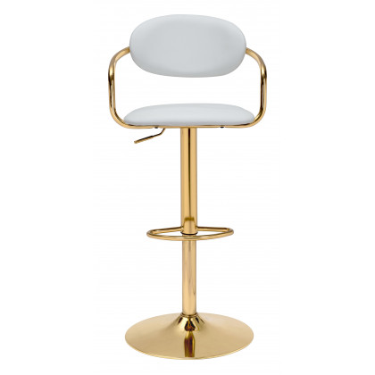 ZUO Gusto Barstool - White/Gold