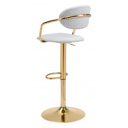 ZUO Gusto Barstool - White/Gold