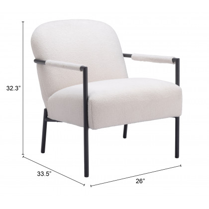 ZUO - Chicago Accent Chair in Ivory
