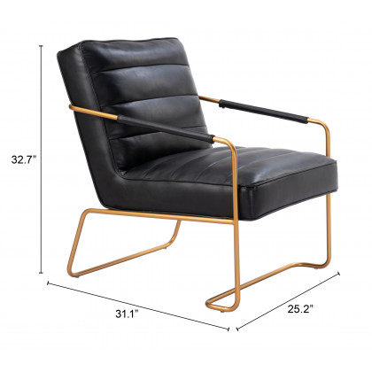 ZUO Dallas Accent Chair - Vintage Black
