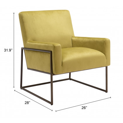 ZUO - New Accent Chair in Olive Green